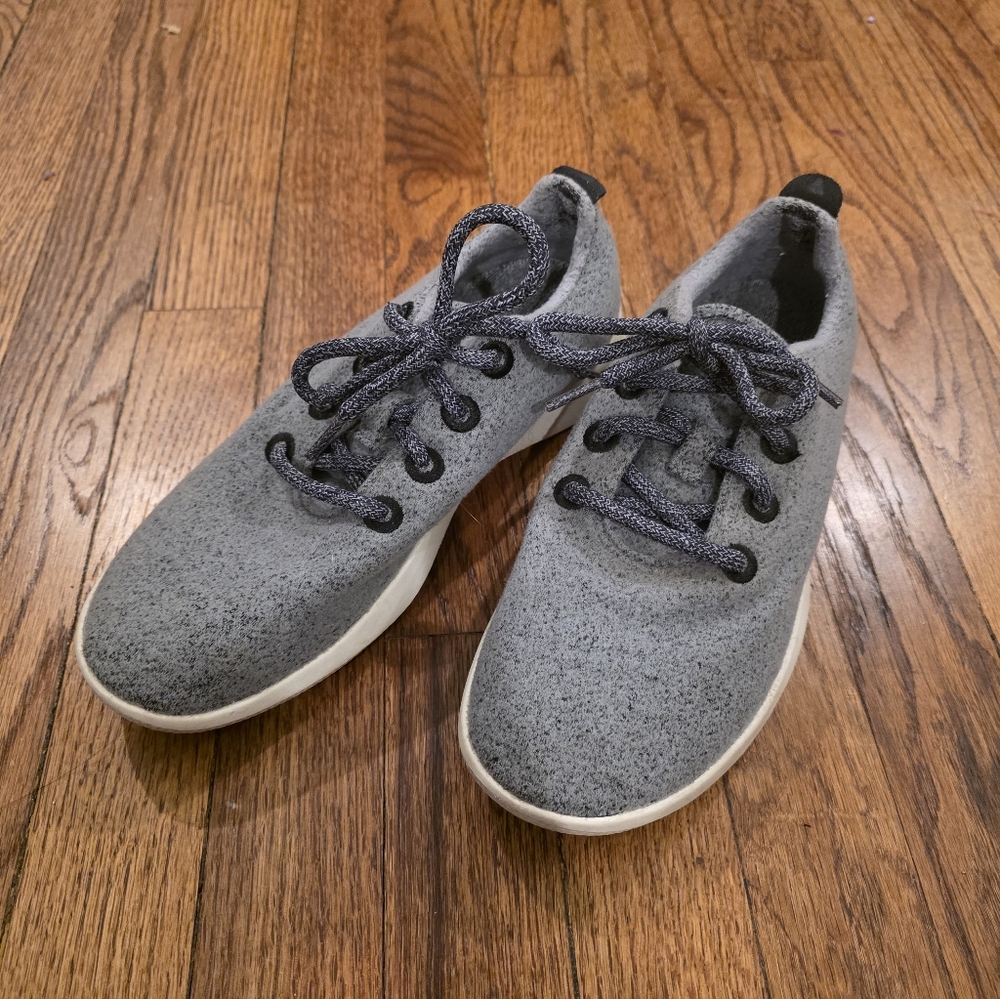 Allbirds Gray Wool Runners Lace Up Shoes Women's Size 8